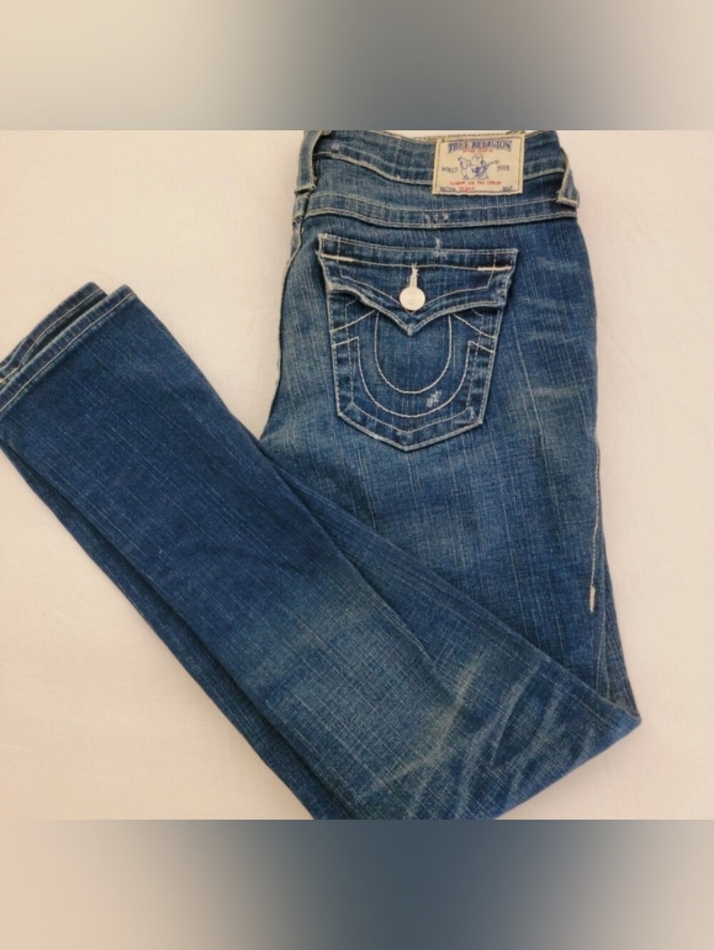 🔥 VINTAGE Y2K TRUE RELIGION SECTION SKINNY JEANS – WORLD TOUR 🔥 SIZE 31